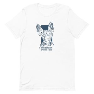 unisex-staple-t-shirt-white-front-6a16faed93482.jpg Sphynx Cat Tattoo T-Shirt