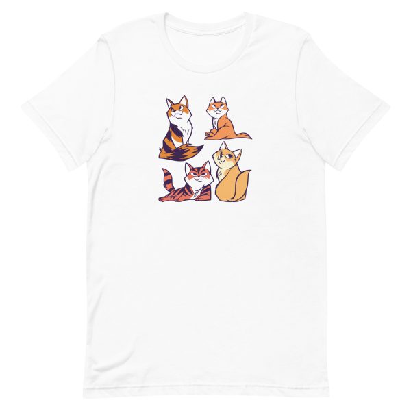 unisex-staple-t-shirt-white-front-6a170b110153f.jpg Cat Siblings Cartoon T-Shirt
