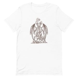unisex-staple-t-shirt-white-front-6a179cc82b8e8.jpg Evil Cat T-Shirt