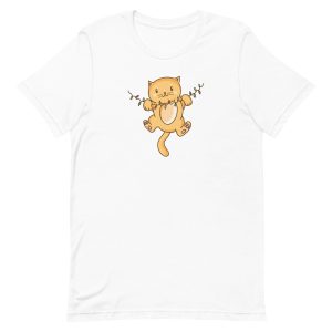 unisex-staple-t-shirt-white-front-6a179e613cfa6.jpg Cute Kitten T-Shirt