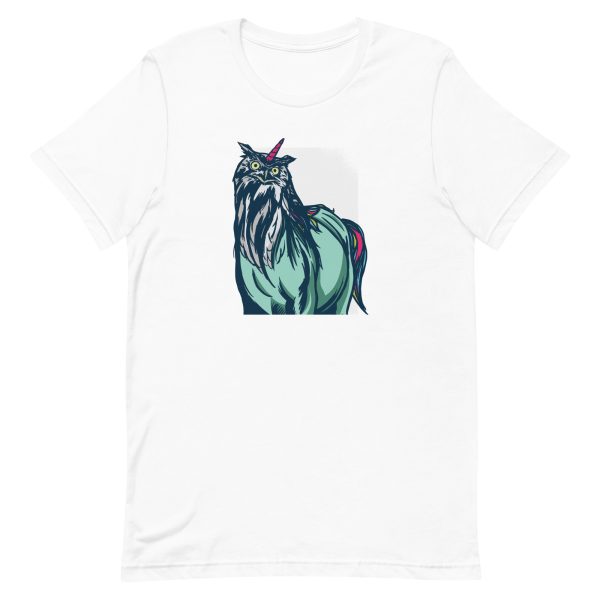 unisex-staple-t-shirt-white-front-6a17ae529335a.jpg Owl Unicorn T-Shirt