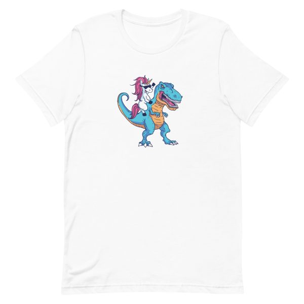 unisex-staple-t-shirt-white-front-6a17aefa93d09.jpg Unicorn T-Rex T-Shirt
