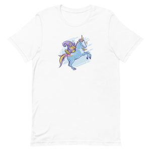 unisex-staple-t-shirt-white-front-6a17b24cb402e.jpg Chipmunk Unicorn T-Shirt