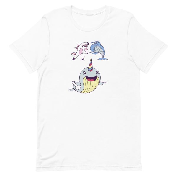 unisex-staple-t-shirt-white-front-6a17b2b6db949.jpg Narwhal Cute T-Shirt