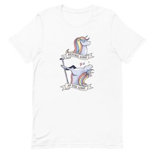 unisex-staple-t-shirt-white-front-6a17b420968ee.jpg Before and After Wine T-Shirt