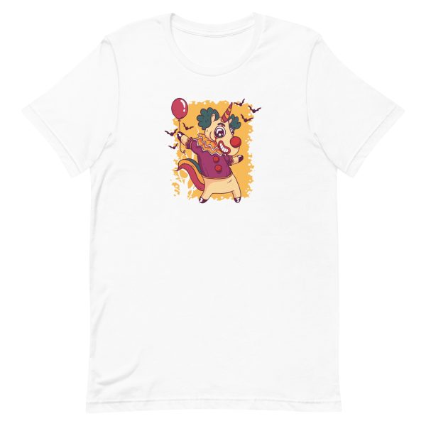 unisex-staple-t-shirt-white-front-6a17b8c7bee06.jpg Unicorn Clown T-Shirt