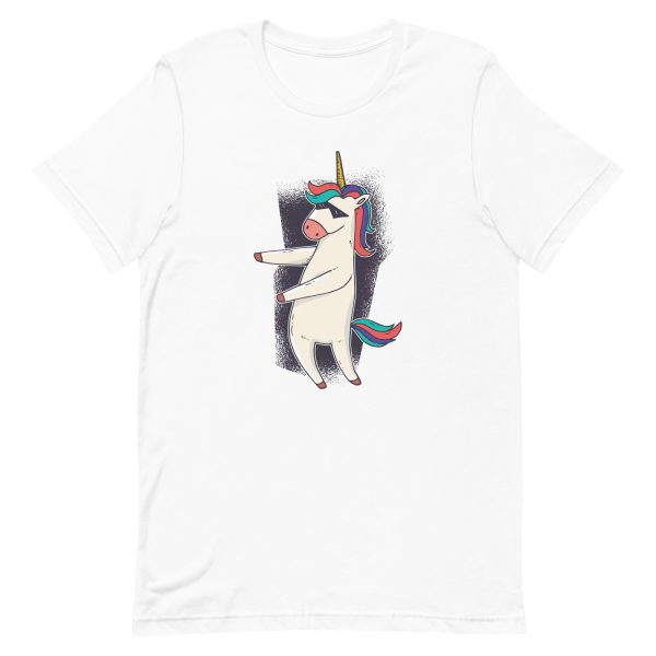 unisex-staple-t-shirt-white-front-6a17b92c55d56.jpg Unicorn Floss Dance T-Shirt