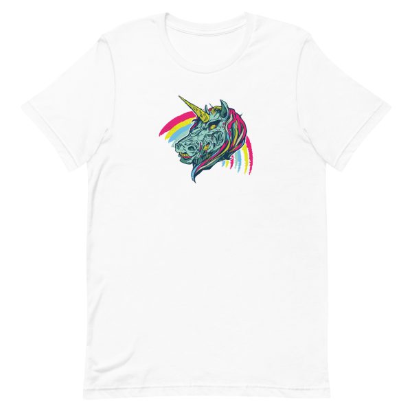 unisex-staple-t-shirt-white-front-6a17db4e8a14f.jpg Zombie Unicorn T-Shirt