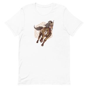 unisex-staple-t-shirt-white-front-6a17dba38f339.jpg Steampunk Unicorn T-Shirt
