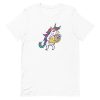 unisex-staple-t-shirt-white-front-6a17e761c1963.jpg French Horn Unicorn T-Shirt