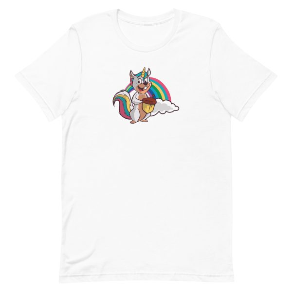 unisex-staple-t-shirt-white-front-6a17e8924d89b.jpg Squirrel Unicorn T-Shirt