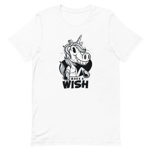unisex-staple-t-shirt-white-front-6a17eb688d4d2.jpg Unicorn Make A Wish T-Shirt