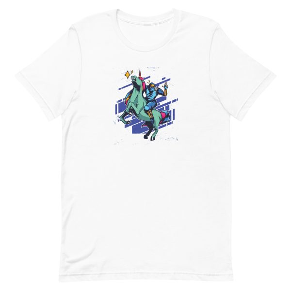 unisex-staple-t-shirt-white-front-6a17fc1a60380.jpg Ninja and Unicorn T-Shirt