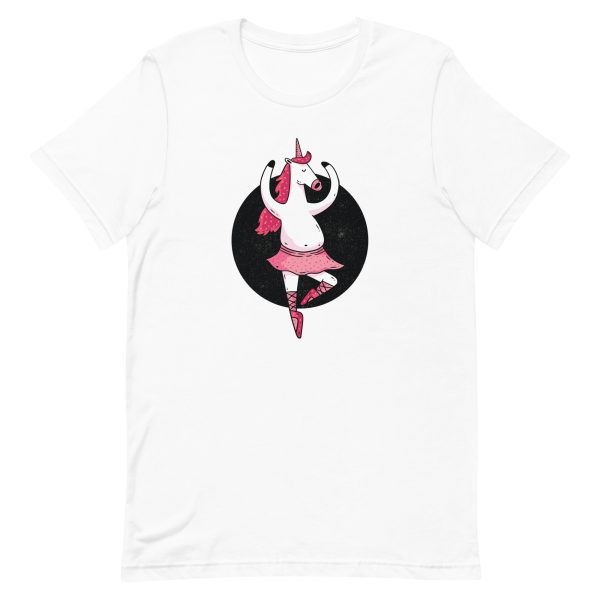 unisex-staple-t-shirt-white-front-6a17fdaa6ed6a.jpg Ballet Unicorn T-Shirt
