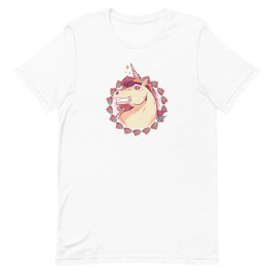 unisex-staple-t-shirt-white-front-6a17fe3ea6b7b.jpg Unicorn Mullet T-Shirt