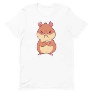 unisex-staple-t-shirt-white-front-6a18109b6e30b.jpg Angry Hamster T-Shirt