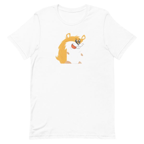 unisex-staple-t-shirt-white-front-6a1810fadf1c6.jpg Cartoon Hamster T-Shirt