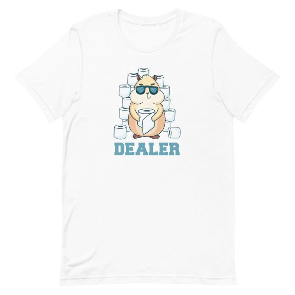 unisex-staple-t-shirt-white-front-6a181863ef5b6.jpg Hamster Toilet Paper Dealer T-Shirt