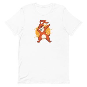 unisex-staple-t-shirt-white-front-6a181a677d9db.jpg Dabbing Bunny T-Shirt
