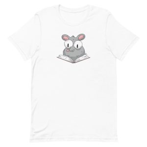 unisex-staple-t-shirt-white-front-6a181f92b2d9b.jpg Reading Rat T-Shirt