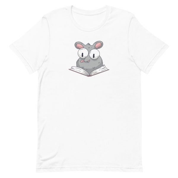 unisex-staple-t-shirt-white-front-6a181f92b2d9b.jpg Reading Rat T-Shirt