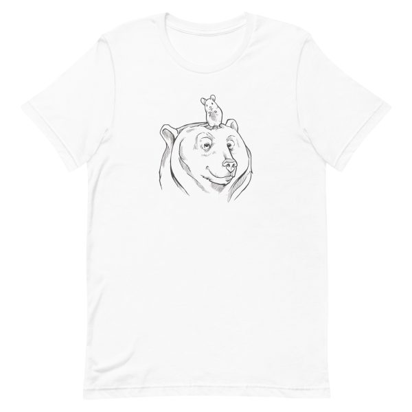 unisex-staple-t-shirt-white-front-6a181fe0746f8.jpg Bear and Mouse T-Shirt
