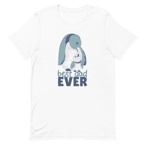 unisex-staple-t-shirt-white-front-6a1821d2b3266.jpg Best Dad Ever Penguin T-Shirt