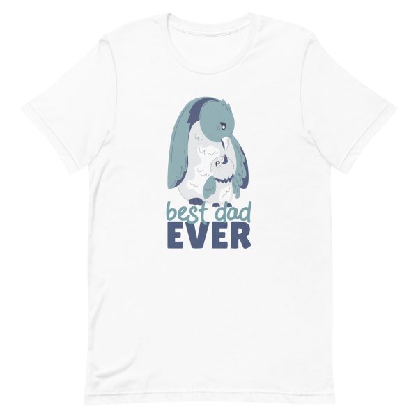 unisex-staple-t-shirt-white-front-6a1821d2b3266.jpg Best Dad Ever Penguin T-Shirt