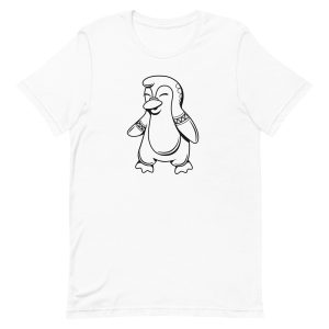 unisex-staple-t-shirt-white-front-6a1822eb4def7.jpg Cute Penguin T-Shirt