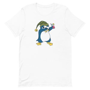 unisex-staple-t-shirt-white-front-6a1823410f9a1.jpg Dabbing Penguin T-Shirt