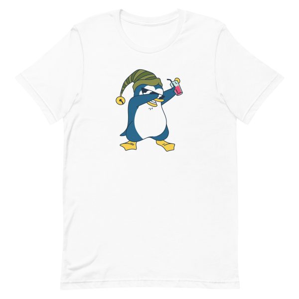 unisex-staple-t-shirt-white-front-6a1823410f9a1.jpg Dabbing Penguin T-Shirt