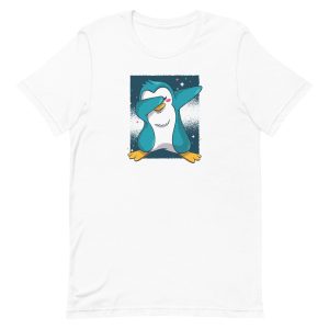 unisex-staple-t-shirt-white-front-6a182420062f2.jpg Penguin Dab T-Shirt