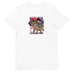 unisex-staple-t-shirt-white-front-6a182b05ce647.jpg Horse Battery T-Shirt