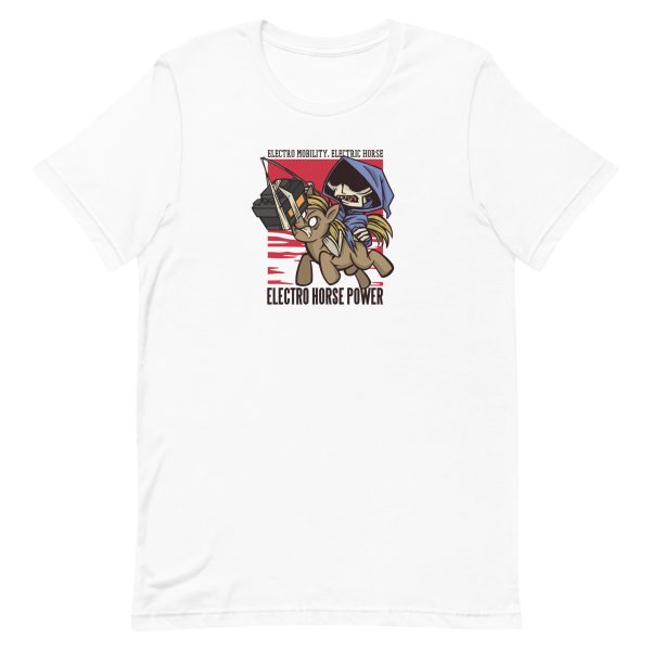 unisex-staple-t-shirt-white-front-6a182b05ce647.jpg Horse Battery T-Shirt
