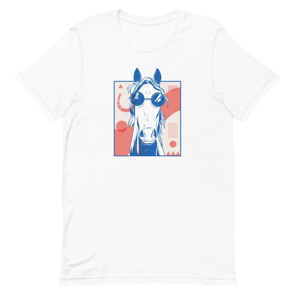 unisex-staple-t-shirt-white-front-6a182b4be0c10.jpg Abstract Horse T-Shirt