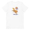 unisex-staple-t-shirt-white-front-6a182cac932c3.jpg Girl Falling From Horse T-Shirt