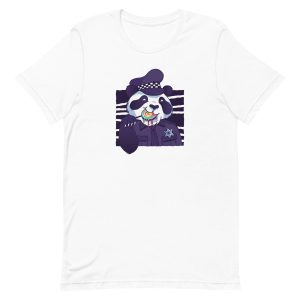 unisex-staple-t-shirt-white-front-6a182e2c61e1a.jpg Policeman Panda T-Shirt
