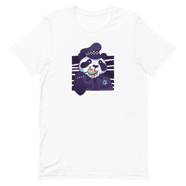 unisex-staple-t-shirt-white-front-6a182e2c61e1a.jpg Policeman Panda T-Shirt