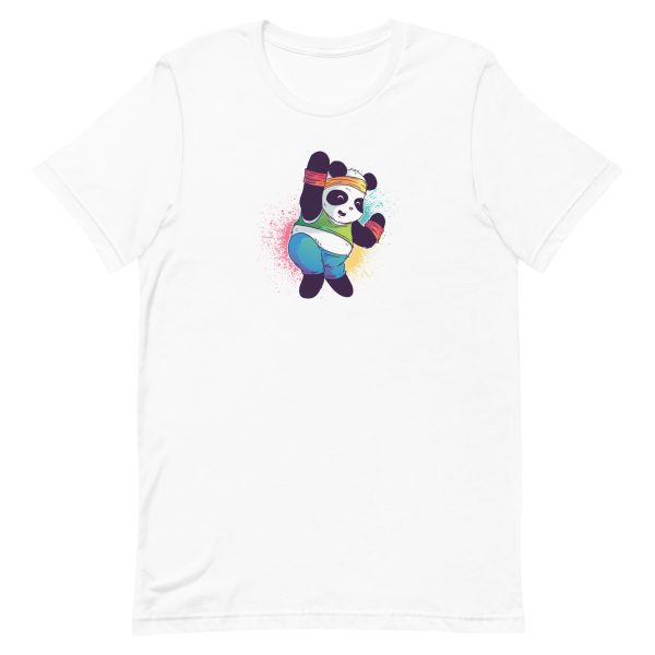 unisex-staple-t-shirt-white-front-6a183017445c9.jpg Zumba Panda T-Shirt