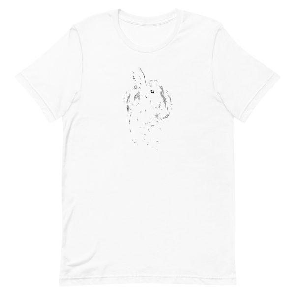 unisex-staple-t-shirt-white-front-6a1834087eb26.jpg Moon Rabbit T-Shirt