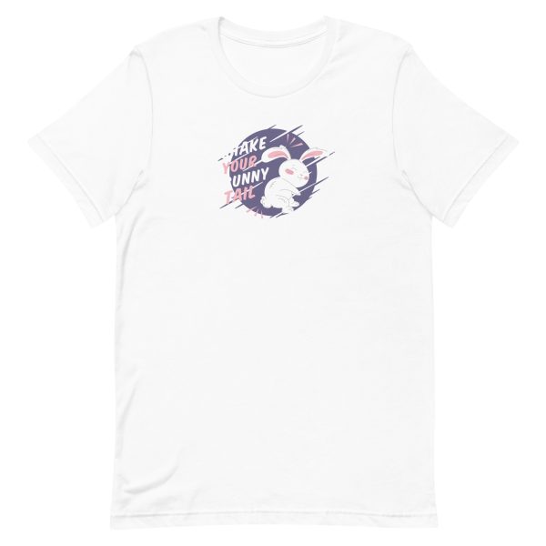 unisex-staple-t-shirt-white-front-6a1835cc17787.jpg Shake Your Bunny Tail T-Shirt