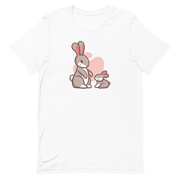 unisex-staple-t-shirt-white-front-6a1841049ff19.jpg Rabbit Family T-Shirt