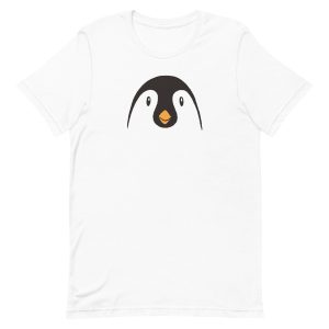unisex-staple-t-shirt-white-front-6a18425759ae0.jpg Penguin Face Animal T-Shirt