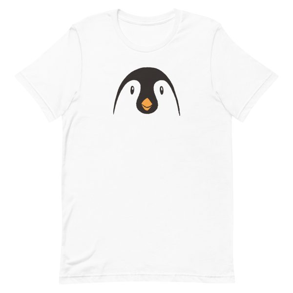 unisex-staple-t-shirt-white-front-6a18425759ae0.jpg Penguin Face Animal T-Shirt