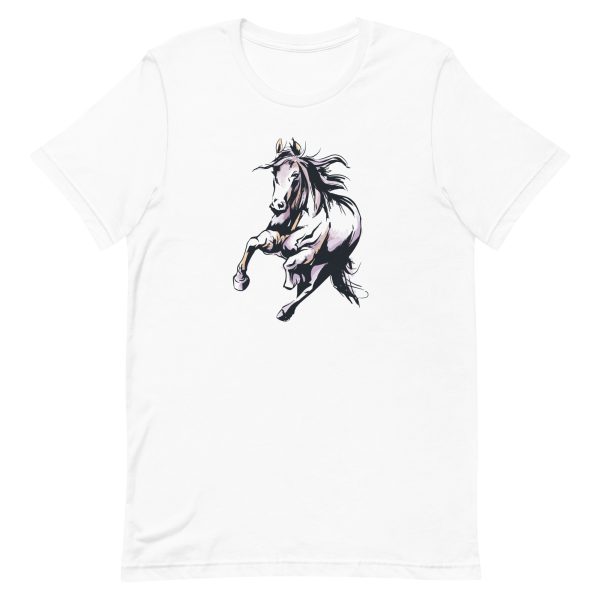 unisex-staple-t-shirt-white-front-6a18456f8e9c5.jpg Watercolor Horse T-Shirt