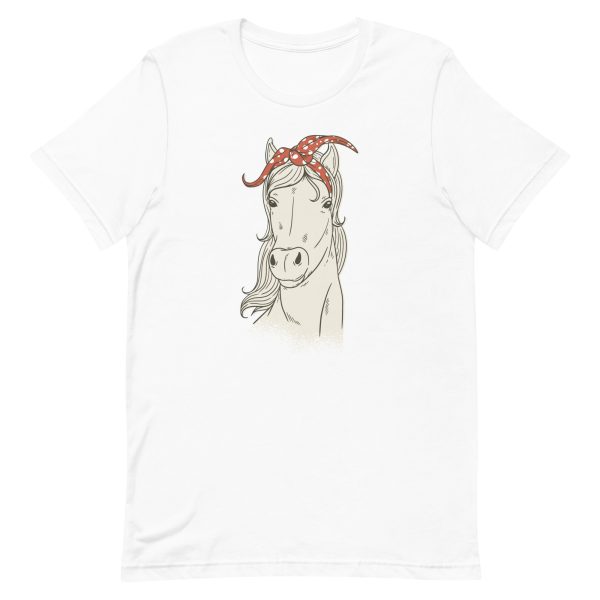 unisex-staple-t-shirt-white-front-6a1845b8ab801.jpg Bandana Horse T-Shirt