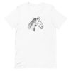 unisex-staple-t-shirt-white-front-6a18469c15f90.jpg Hand Drawn Horse T-Shirt