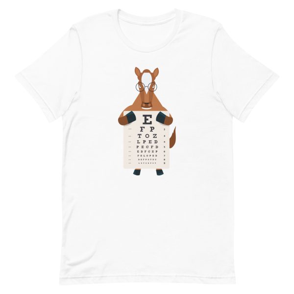 unisex-staple-t-shirt-white-front-6a18473fb44b0.jpg Horse Eye Chart T-Shirt