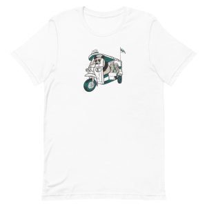 unisex-staple-t-shirt-white-front-6a1847df899c8.jpg Panda Taxi T-Shirt