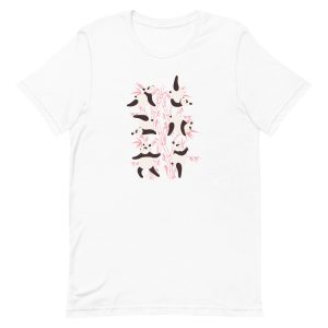 unisex-staple-t-shirt-white-front-6a184834e8ed8.jpg Panda Yoga T-Shirt